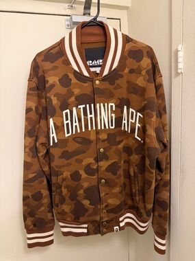 Bape Brown Camo 'A Bathing Ape' Bomber Jacket